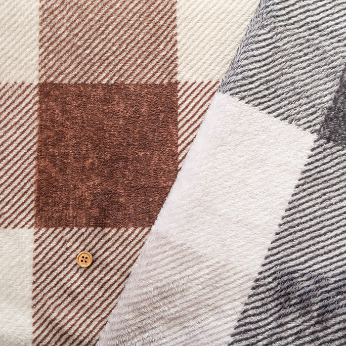 Made in China Polyester Boa Print Fabric - Check - nomura tailor