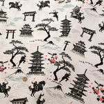 Cotton Ripple-printed Fabric - Ninja - nomura tailor