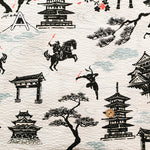 Cotton Ripple-printed Fabric - Ninja - nomura tailor
