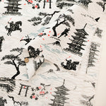 Cotton Ripple-printed Fabric - Ninja - nomura tailor