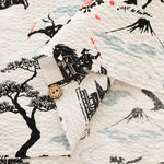 Cotton Ripple-printed Fabric - Ninja - nomura tailor