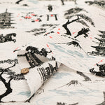 Cotton Ripple-printed Fabric - Ninja - nomura tailor