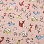 Cotton Oxford Fabric - Dog & Cat - nomura tailor
