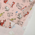 Cotton Oxford Fabric - Dog & Cat - nomura tailor