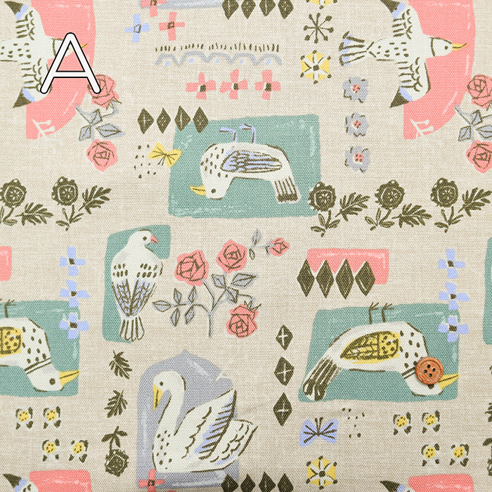 Cotton Oxford Fabric - Birds - nomura tailor