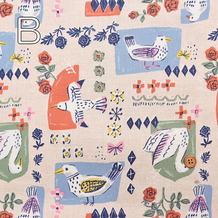 Cotton Oxford Fabric - Birds - nomura tailor