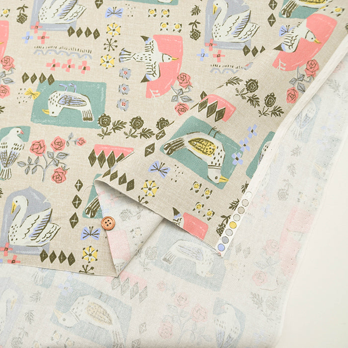 Cotton Oxford Fabric - Birds - nomura tailor