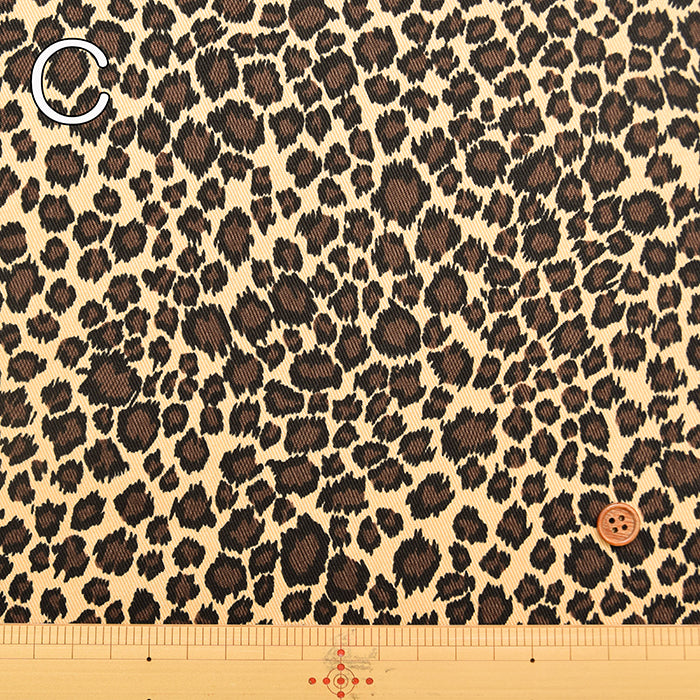 Cotton Twill Print Fabric - Leopard - nomura tailor