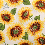 Cotton Muslin Printed Fabric - Sunflower - nomura tailor