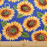 Cotton Muslin Printed Fabric - Sunflower - nomura tailor
