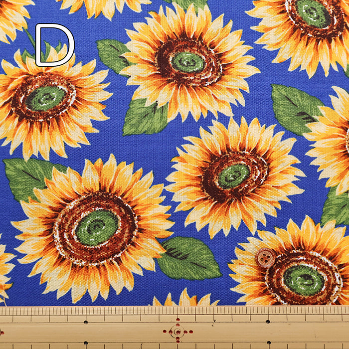 Cotton Muslin Printed Fabric - Sunflower - nomura tailor