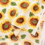Cotton Muslin Printed Fabric - Sunflower - nomura tailor