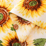 Cotton Muslin Printed Fabric - Sunflower - nomura tailor