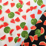 Cotton Muslin printed Fabric - Watermelon - nomura tailor