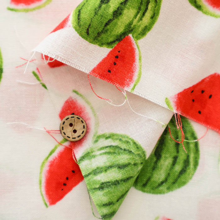 Cotton Muslin printed Fabric - Watermelon - nomura tailor