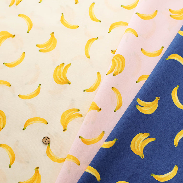 Cotton Muslin printed Fabric - Banana - nomura tailor