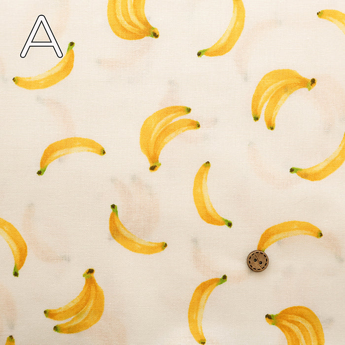 Cotton Muslin printed Fabric - Banana - nomura tailor