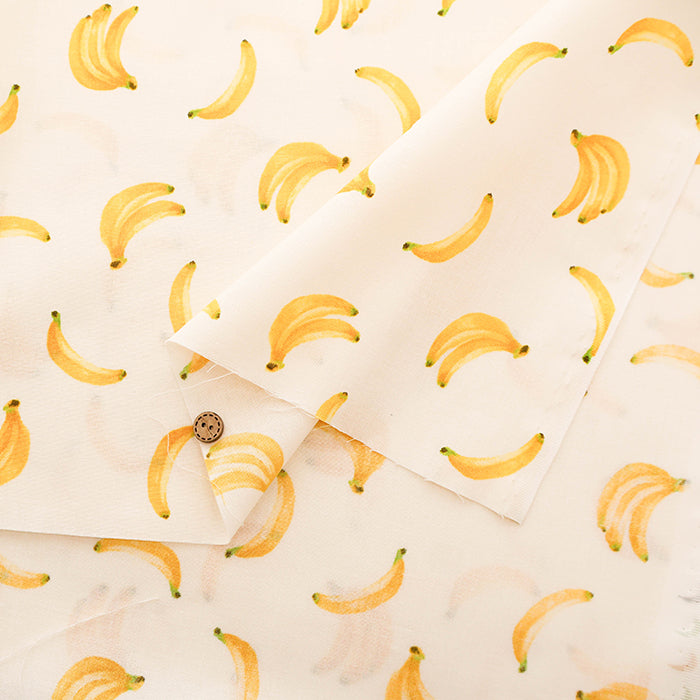 Cotton Muslin printed Fabric - Banana - nomura tailor