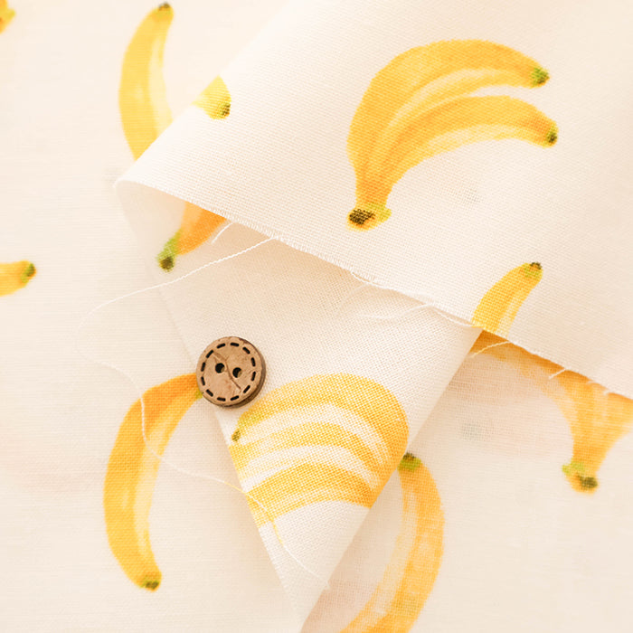 Cotton Muslin printed Fabric - Banana - nomura tailor