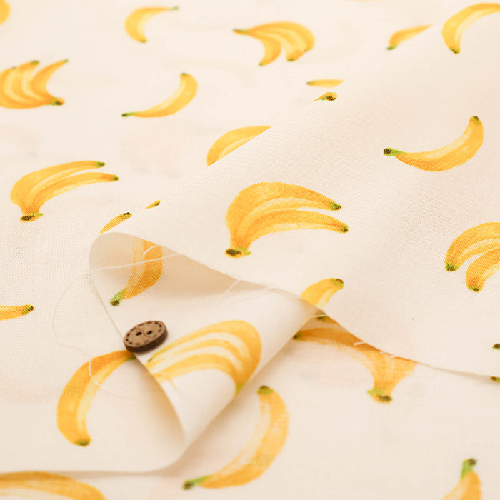 Cotton Muslin printed Fabric - Banana - nomura tailor