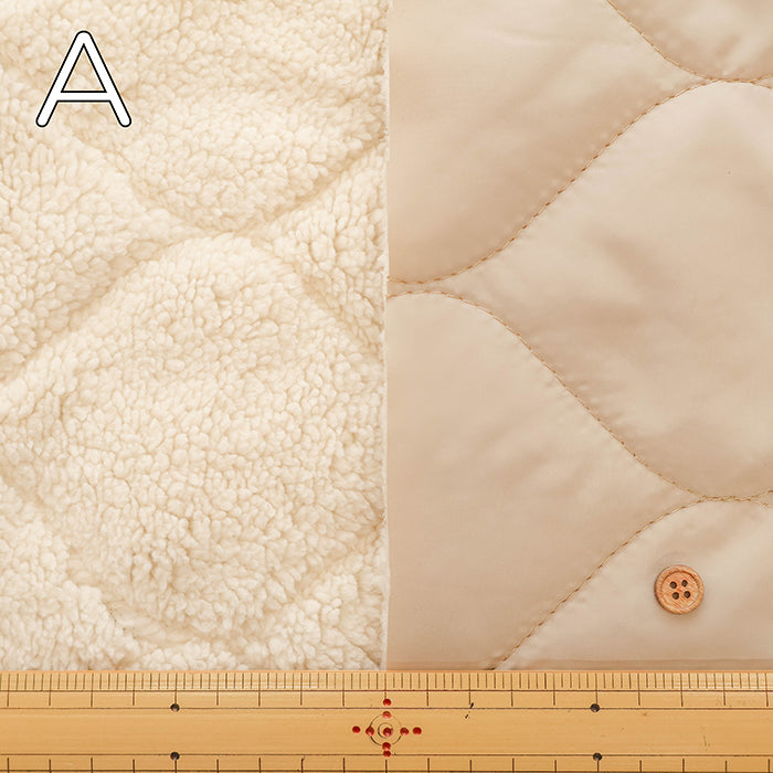 Made in China Polyester & Backed Boa Quilted Fabric - Plain - nomura tailor