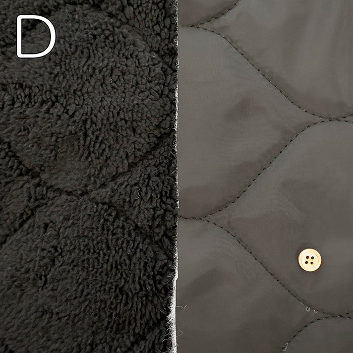 Made in China Polyester & Backed Boa Quilted Fabric - Plain - nomura tailor