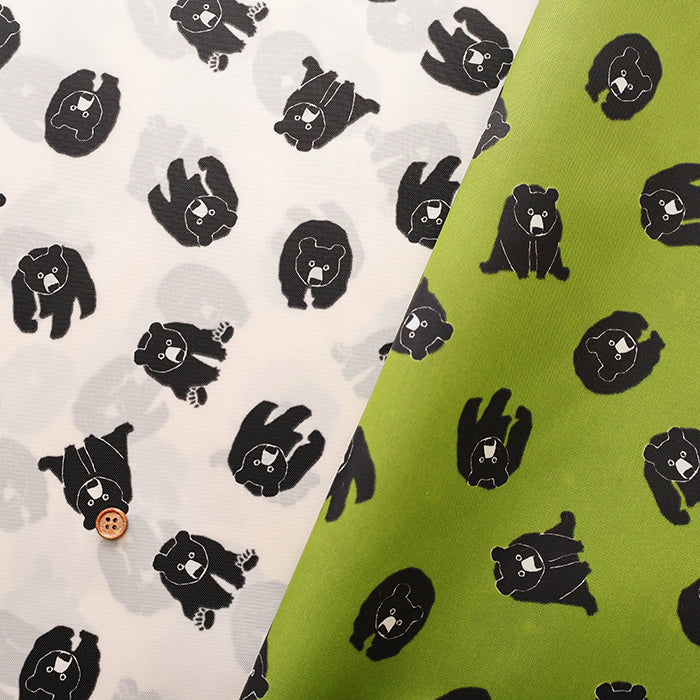 Water repellent Acrylic Nylon Oxford Print Fabric - Bear - nomura tailor