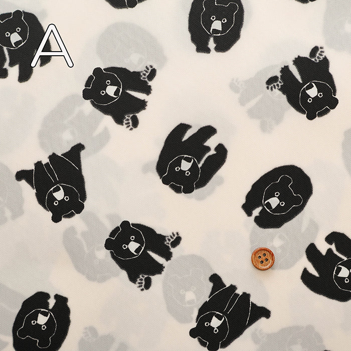 Water repellent Acrylic Nylon Oxford Print Fabric - Bear - nomura tailor