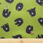 Water repellent Acrylic Nylon Oxford Print Fabric - Bear - nomura tailor