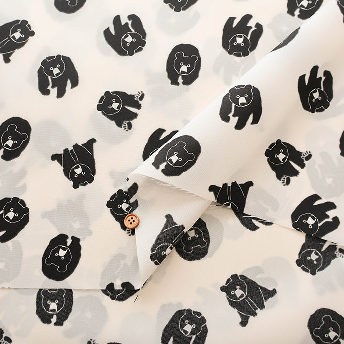 Water repellent Acrylic Nylon Oxford Print Fabric - Bear - nomura tailor