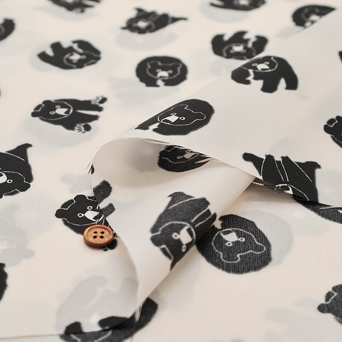 Water repellent Acrylic Nylon Oxford Print Fabric - Bear - nomura tailor
