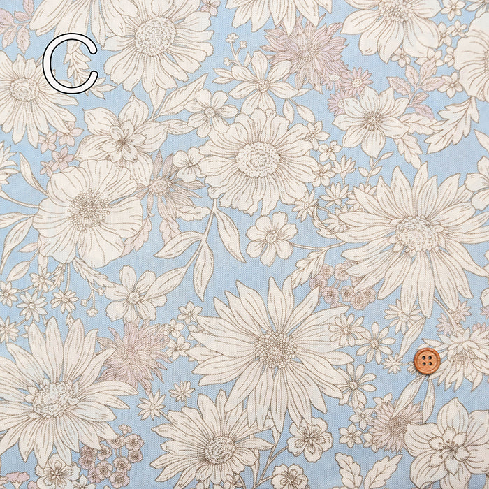 Water repellent Acrylic Nylon Oxford Print Fabric - Flower - nomura tailor