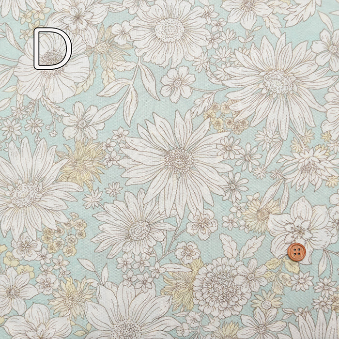 Water repellent Acrylic Nylon Oxford Print Fabric - Flower - nomura tailor