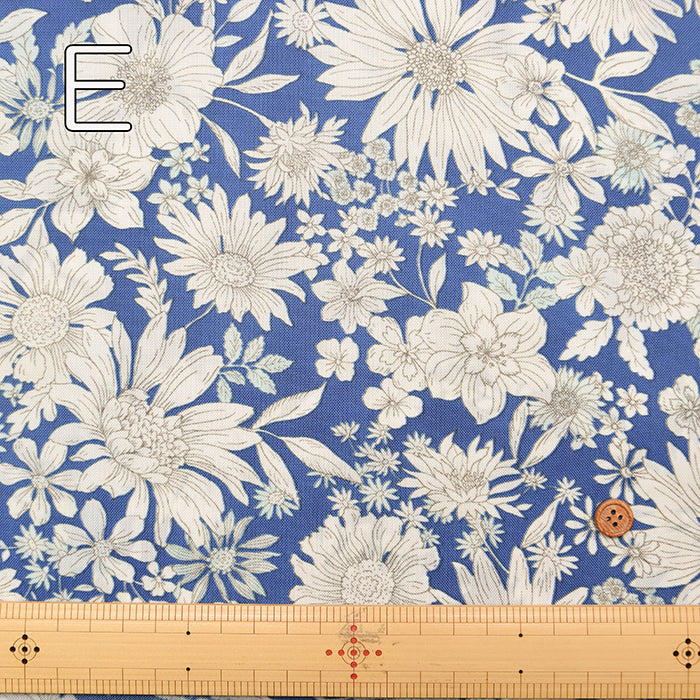 Water repellent Acrylic Nylon Oxford Print Fabric - Flower - nomura tailor