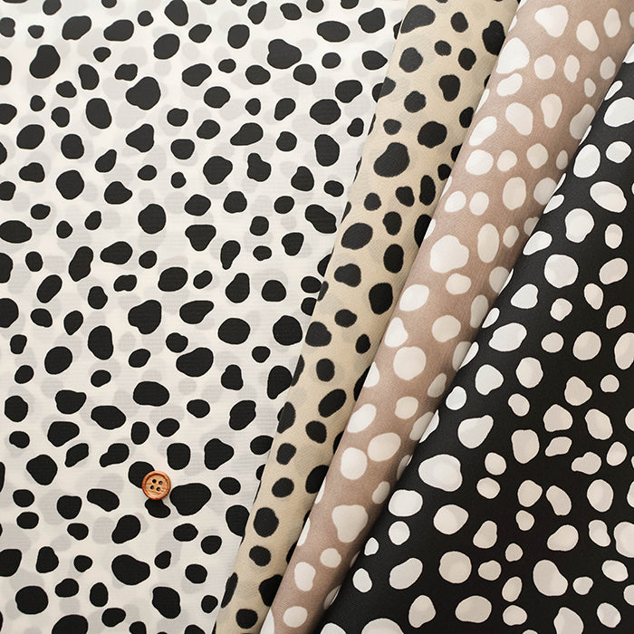 Water Repellent Nylon Oxford Print Fabric - Dalmatian - nomura tailor