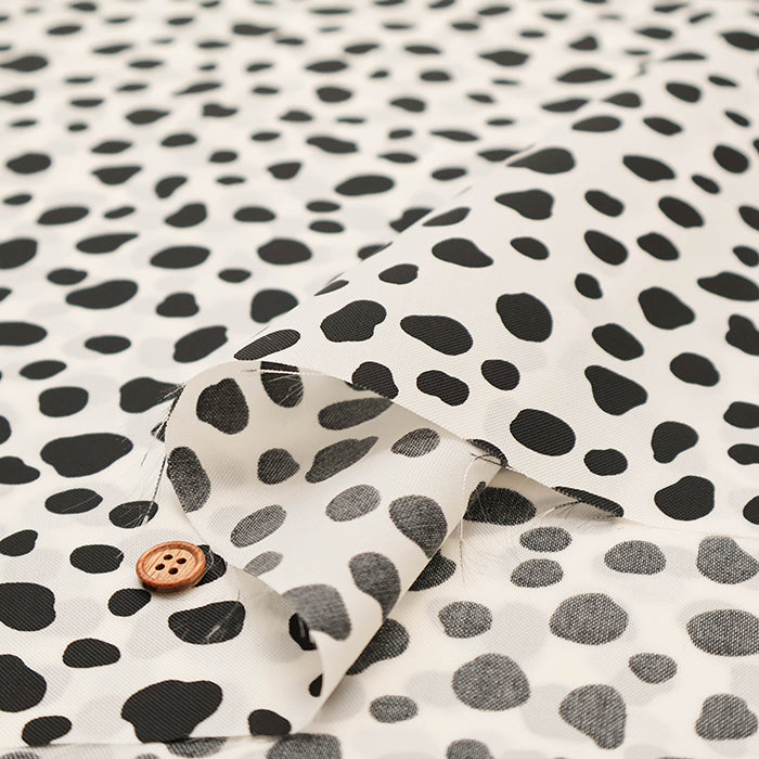 Water Repellent Nylon Oxford Print Fabric - Dalmatian - nomura tailor