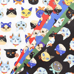 Cotton Oxford Fabric - Little Zoo - Lovely CATS - nomura tailor