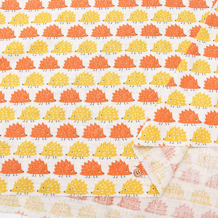 Linen-like Cotton Slub Fabric - Hadgehog - nomura tailor