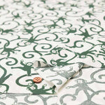 Cotton Square Printed Fabric - Karakusa MONKEY - nomura tailor