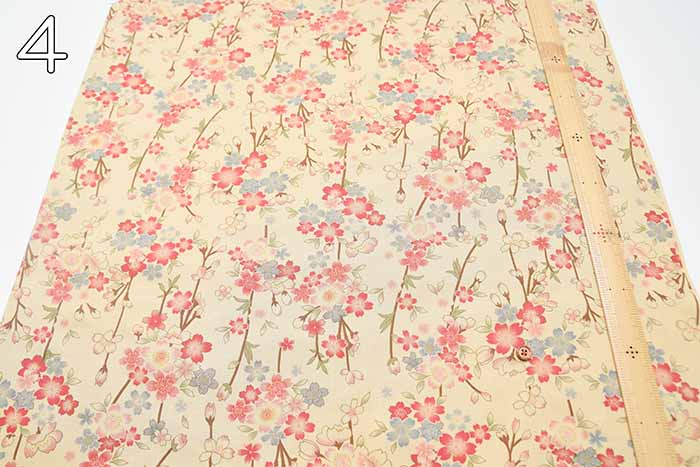 Cotton Scare Printed Fabric - Weeping Cherry Blossoms - nomura tailor