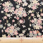 Cotton Scare Printed Fabric - Weeping Cherry Blossoms - nomura tailor