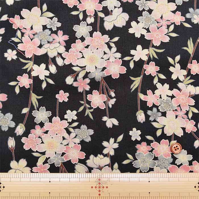 Cotton Scare Printed Fabric - Weeping Cherry Blossoms - nomura tailor