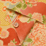 Cotton Scare Printed Fabric - Fan Chrysanthemum in Sea of Clouds - nomura tailor