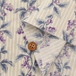 Cotton Scare Printed Fabric - Berry Stripe - nomura tailor