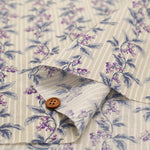 Cotton Scare Printed Fabric - Berry Stripe - nomura tailor