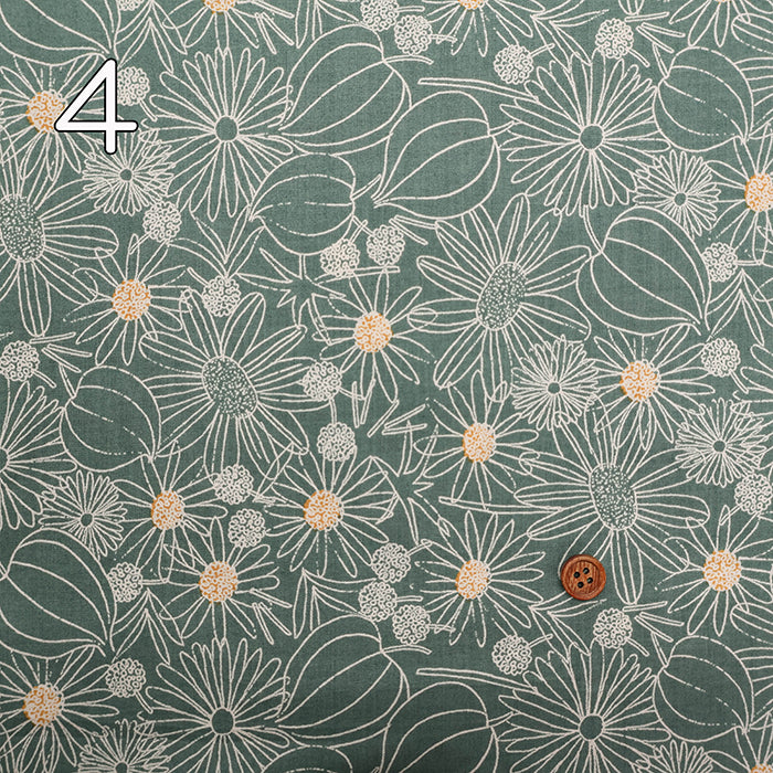 Cotton Lawn Print Fabric - Golden Berry Crystal - nomura tailor