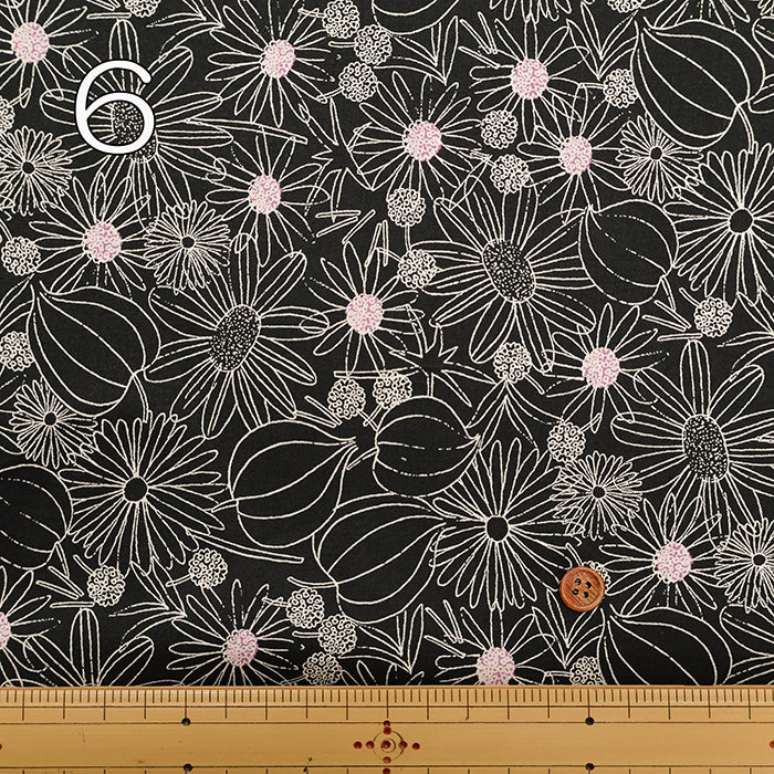 Cotton Lawn Print Fabric - Golden Berry Crystal - nomura tailor
