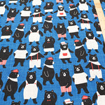 Linen-like Cotton Slub Fabric - Bear Wonderland - nomura tailor