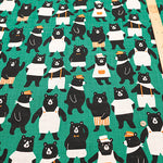 Linen-like Cotton Slub Fabric - Bear Wonderland - nomura tailor