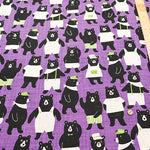 Linen-like Cotton Slub Fabric - Bear Wonderland - nomura tailor